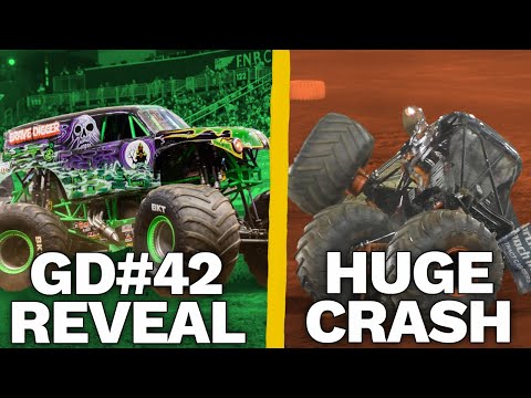 Grave Digger #42 REVEALED! HUGE Crash at Charlotte! Monster Truck News