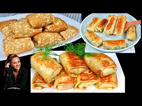 3 рецепта🥟Если не знаете, какие блины приготовить на Масленицу - это видео для Вас обед ужин завтрак