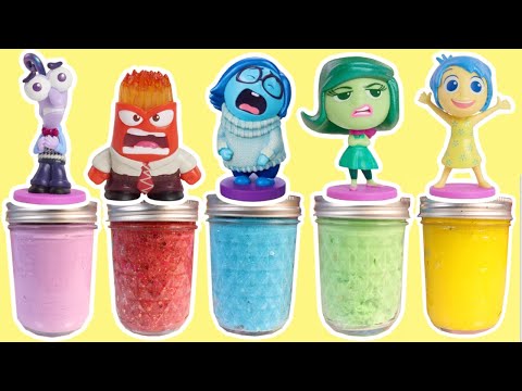 Inside Out 2 Emotions Joy, Sadness, Disgust, Fear and Anger Slime 5 Different Ways