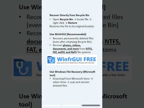 Accidentally deleted files? #recyclebin #recovery