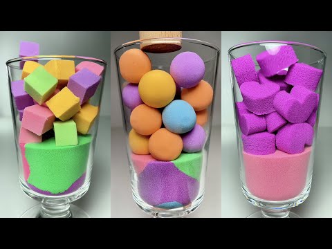 Kinetic Sand ASMR, Drop and squish, Very Satisfying and Relaxing.
