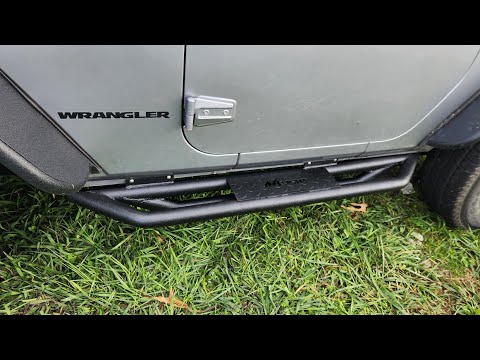 Nilightt Jeep Wrangler Running Boards Slip-Proof Textured Black Heavy Duty Nerf Bars