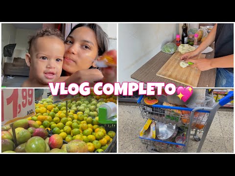 VLOG COMPLETO | FUI AO MERCADO | FIZ ALMOÇO💖