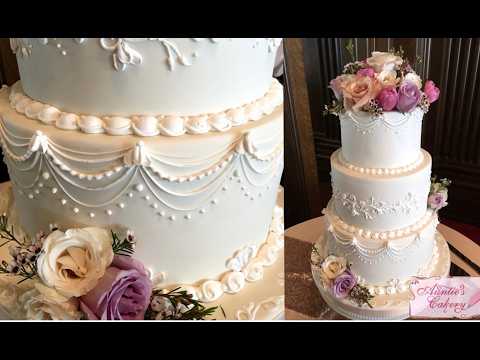 Making a Vintage Wedding Cake for Spring, Autumn or Winter! (Cake Design/Tutorial/Piping)