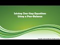Solving One-Step Equations with Pan Balance