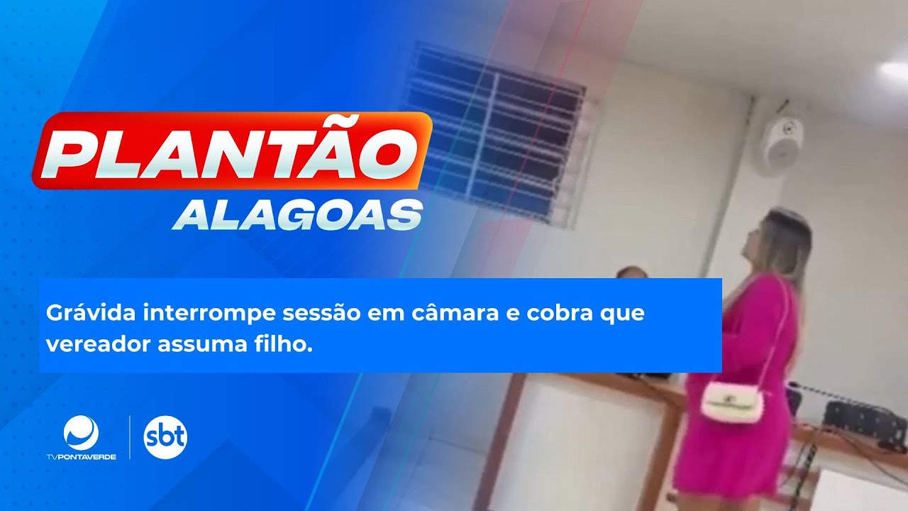 Gr&aacute;vida interrompe sess&atilde;o em c&acirc;mara e cobra que vereador assuma filho