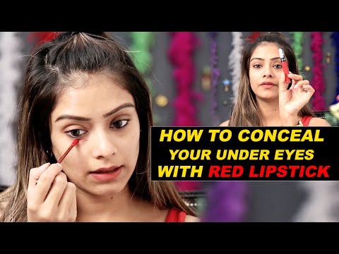 Red Lipstick Hack You NEED to Try for Flawless Skin! | Red Lipstick Under Eye Hack