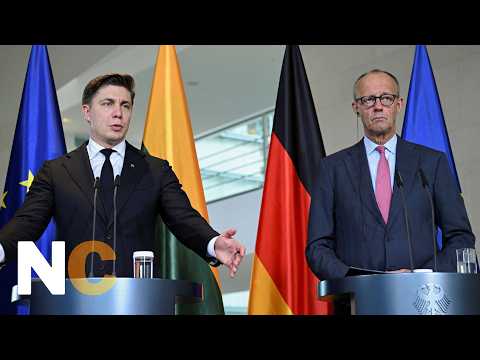 FULL PRESSER: Merz and Lithuanian PM Speak on Russia, Ukraine, NATO and European Security | AC13