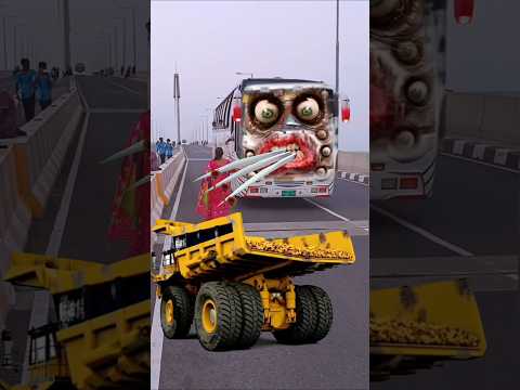 Massive Mixer Truck & Container Trucks Accidentally!! A Visual Feast