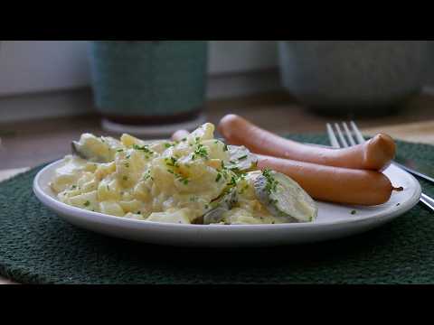 Klassischer Kartoffelsalat mit Mayonnaise & Gurken | Rezept | Weihnachten | Schnell | Einfach