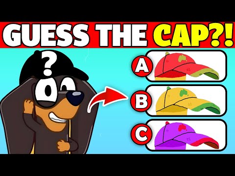 🐕 Which Cap Belongs to Snickers🧢? | Guess the right one! I BLUEY Movie Quiz! | Bingo, Coco, Bandit
