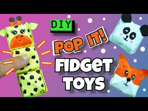 EASY DIY "POP IT" FIDGET TOYS - HOW TO MAKE HOMEMADE FIDGETS-5 MINUTE FIDGET TOYS -PAPER TOY FIDGETS