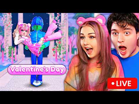 🔴 Celebrating VALENTINES DAY w/ My BOYFRIEND In DRESS TO IMPRESS w/ Viewers! | ROBLOX Live