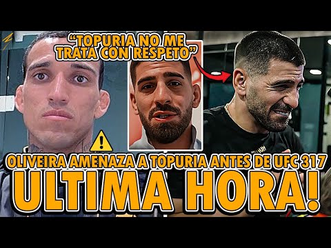 ⚠️¡POLEMICA OLIVEIRA ENOJADO ADVIERTE a ILIA TOPURIA POR FALTA DE RESPETO! ¡MAKHACHEV RETIRADO!