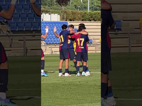 Today we played a friendly 🆚 Olot (1-0) ⚽The goal was scored by Pablo Torre #shorts #fcbarcelona