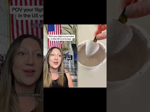 POV your flight is canceled in the US vs in Europe (EU specifically!!#usa #american #europe