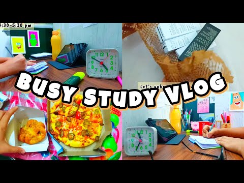 Busy Study Vlog 📚| a day in my life🌷| Aesthetic Study Routine 📒📖| Study More