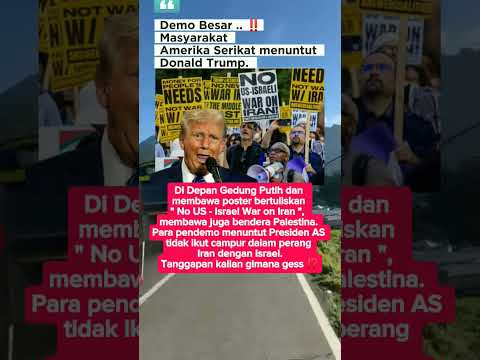 Demo Besar .. ‼️Masyarakat Amerika Serikat menuntut Donald Trump. #shorts