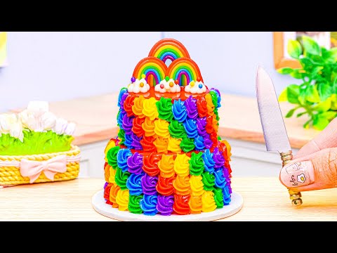 Beautiful Miniature Colorful Cake 🌈 Best of Yummy Miniature Rainbow Cake by Lotus Cakes