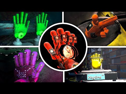 Poppy Playtime - ALL Color Hands & GrabPack Mechanics (Chapter 1-4 Showcase)