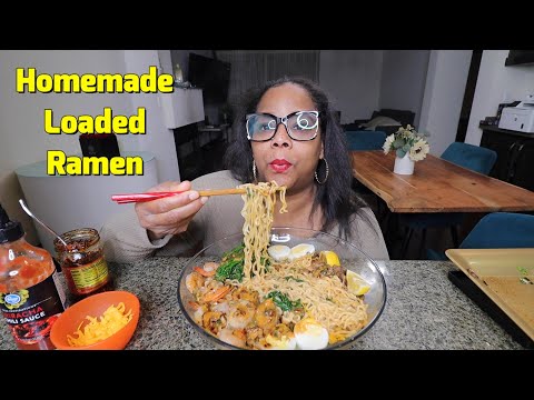 Being Broke AND Bougie is Crazy Work! Homemade loaded Ramen Mukbang + Recipe