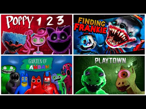 Poppy Playtime Chapter 1, 2 & 3 | Garten of Banban 1, 2, 3, 4, 6, 7 | Finding Frankie | Playtown 1,2