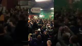 Hibs fans bouncing at Tynecastle