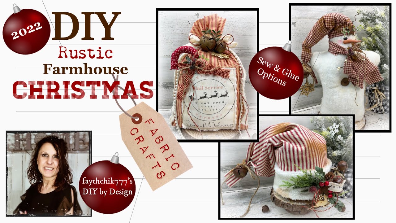 DIY Rustic Farmhouse Christmas Crafts | DIY Fabric Christmas Crafts