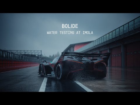 BUGATTI BOLIDE: Water Testing at Imola Circuit