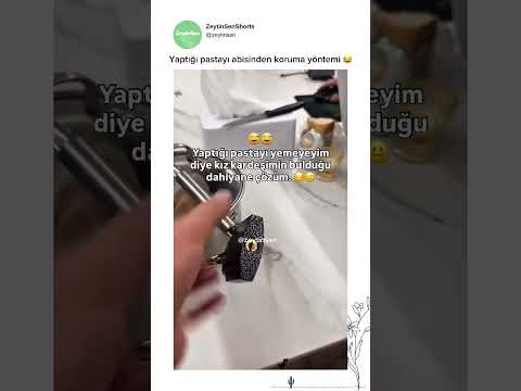 Yaptığı pastayı abisinden koruma yöntemi 😂