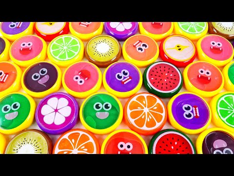 Satisfying Video How to make Rainbow Slime Emoji Slime Mixing All My Slime Smoothie Cutting ASMR