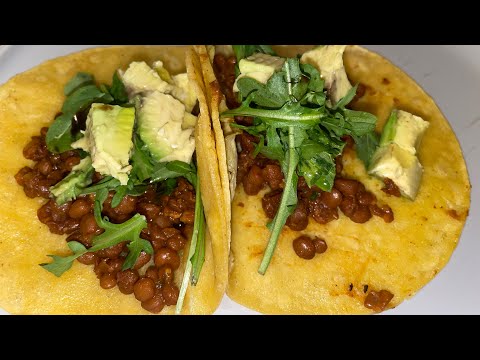 Vegan Lentil Tacos #veganfood #vegantacos #tacotuesday #asmrsounds #lentils