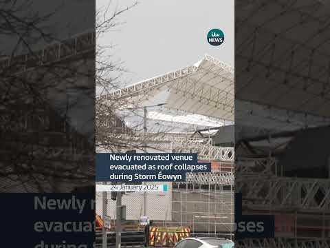 Newly renovated venue in Carlisle collapses during Storm Éowyn #itvnews