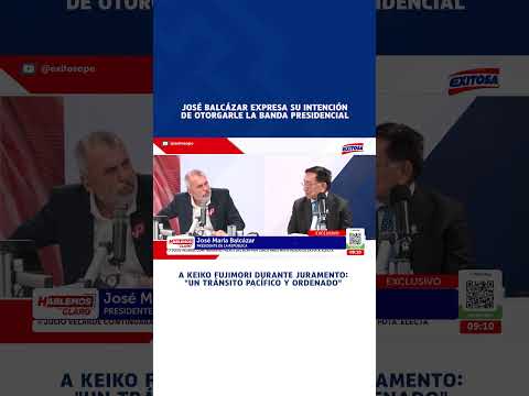 🔴🔵 Pdte. Balcázar expresa su intención de otorgarle la banda presidencial a Keiko Fujimori