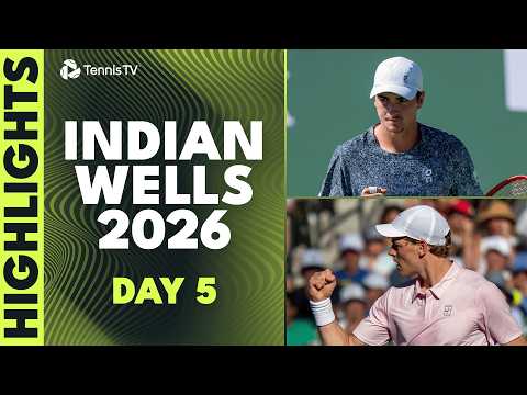 Sinner vs Shapovalov; Zverev, Shelton & Fonseca Also Play! 🌴 | Indian Wells 2026 Day 5 Highlights