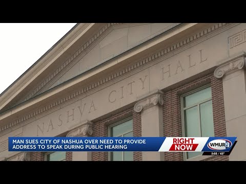 YouTube video thumbnail: Man Sues City of Nashua Over Need to Provide Address to Speak During Public Hearing