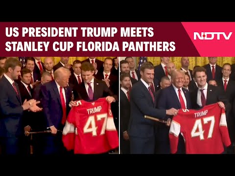 Donald Trump Latest News | US President Trump Meets Stanley Cup Florida Panthers At White House