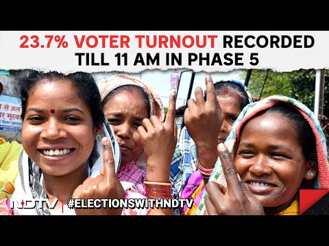 Voting Percentage Today | Phase 5 Voting In 49 Lok Sabha Seats Records 23.7% Turnout Till 11 am