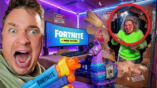 We Built a TOP SECRET Fortnite Gaming FORT… EVIL GRANDMA Tried to Stop Us!