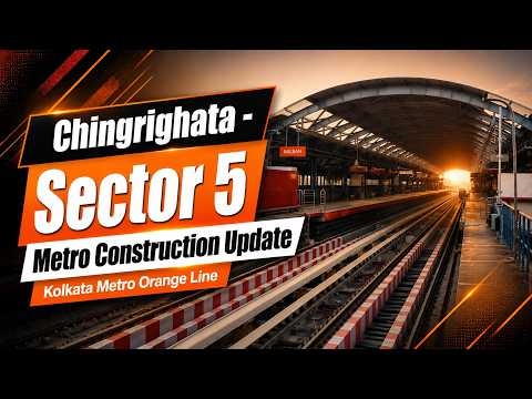 Chingrighata - Sector 5 Metro Construction Update | Kolkata Metro Orange Line Phase 3