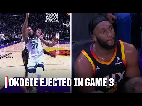 Josh Okogie EJECTED for Flagrant 2 on Rudy Gobert in Game 3 | NBA on ESPN