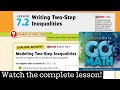 Writing Two-Step Inequalities Explained