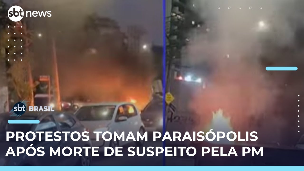 Após morte de suspeito pela PM Paraisópolis tem barricada ônibus incendiado e morte | SBTBrasil