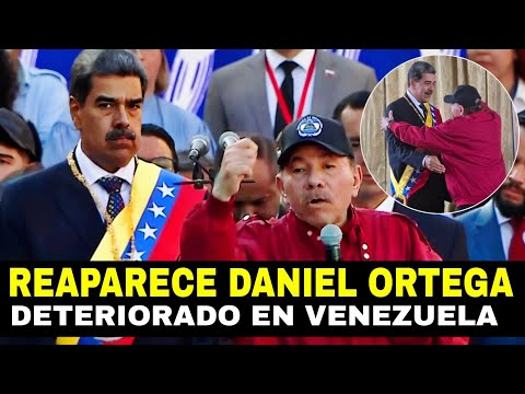 Reapareció el dictador Daniel Ortega en Venezuela visiblemente deteriorado dando su apoyo a Maduro