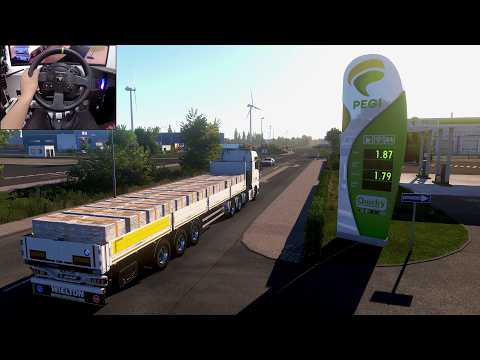 Kassel to Magdeburg - Euro Truck Simulator 2 | Steering wheel gameplay