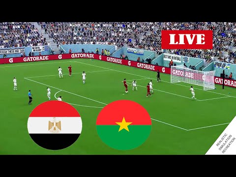 egypt vs Burkina Faso live | En Direct | video game simulation with real score and match timing