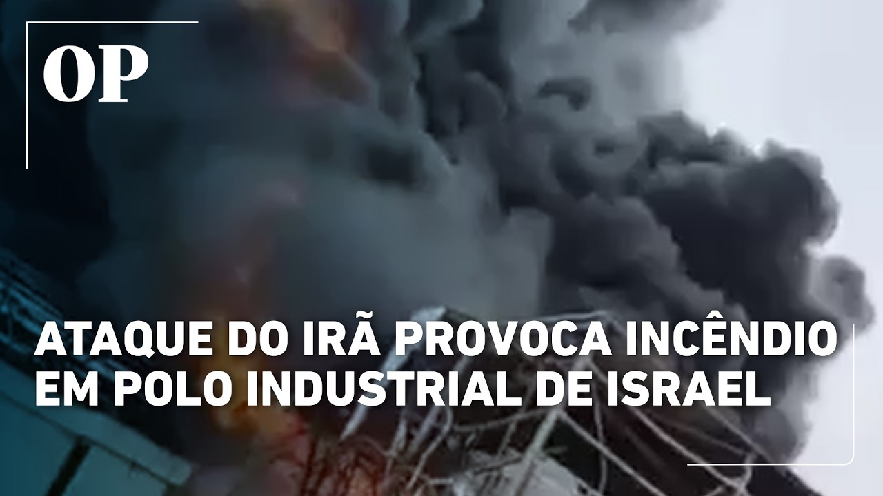 Incêndio atinge polo industrial de Israel após ataque do Irã veja imagens