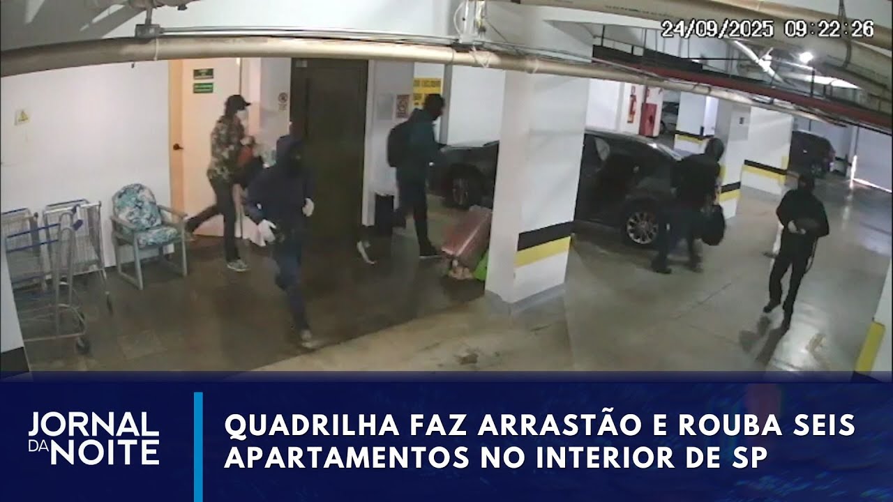 Quadrilha faz arrastão e rouba seis apartamentos no interior de SP
