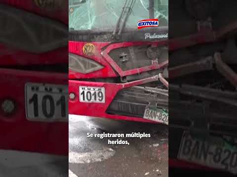 🔴🔵 Accidente entre dos buses de “El Rápido” genera fuerte congestión en Cercado de Lima
