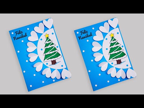 Como hacer una tarjeta para Navidad 🥰 Tarjeta Navideña hecha a mano🎅 🥰Christmas Card 🥰